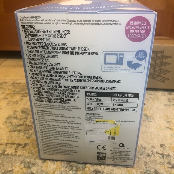 Aroma Home/ Hot snugs, cuddle pillow, washable fragrance with relaxing lavender - Picture 5 of 5